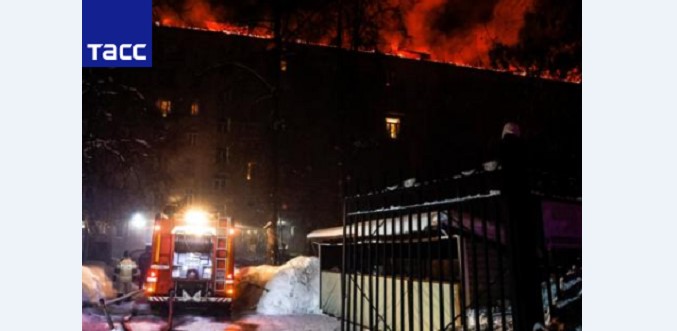 Произошёл пожар в "писательском" доме Москвы